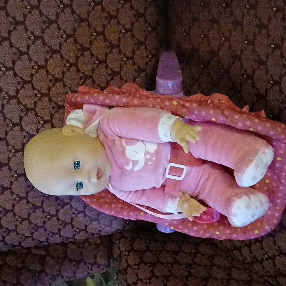 Crying Baby Doll With Carrier
